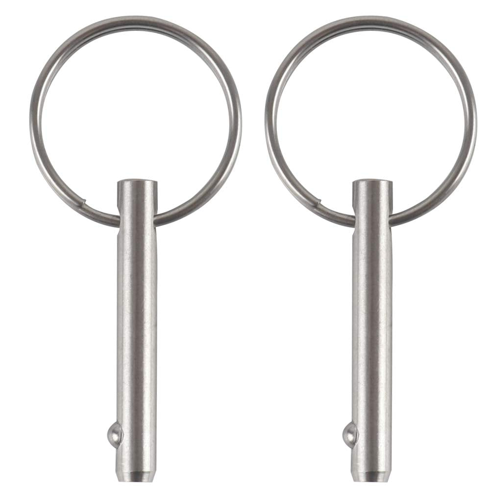 4 Pack Small Quick Release Pin, Diameter 3/16", Usable Length 0.95", Full 316 Stainless Steel, Bimini Top Pin, Marine Hardware