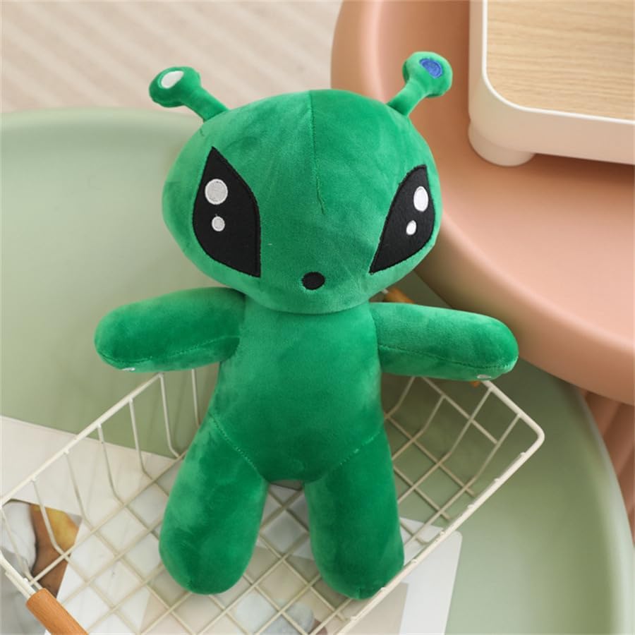 OSOCU 13.5in Green Alien Plush Toy - Ultra-Soft Stuffed Figure for Home & Room Decor | Perfect Gift for Sci-Fi Fans