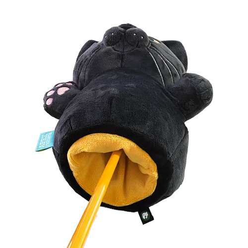 dinofactory Black Cat Golf Head Cover - Cute Kitten Driver Headcover, 3D Plush Cat Golf Club Cover for 460cc Driver, Funny Golf Gift for Cat Lovers (Dark Gray)