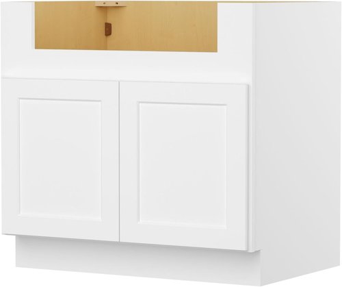 Furinno Shaker Farm Sink Base Kitchen Cabinet - Ready to Assemble, 24"D x 36"W x 34.5"H, White