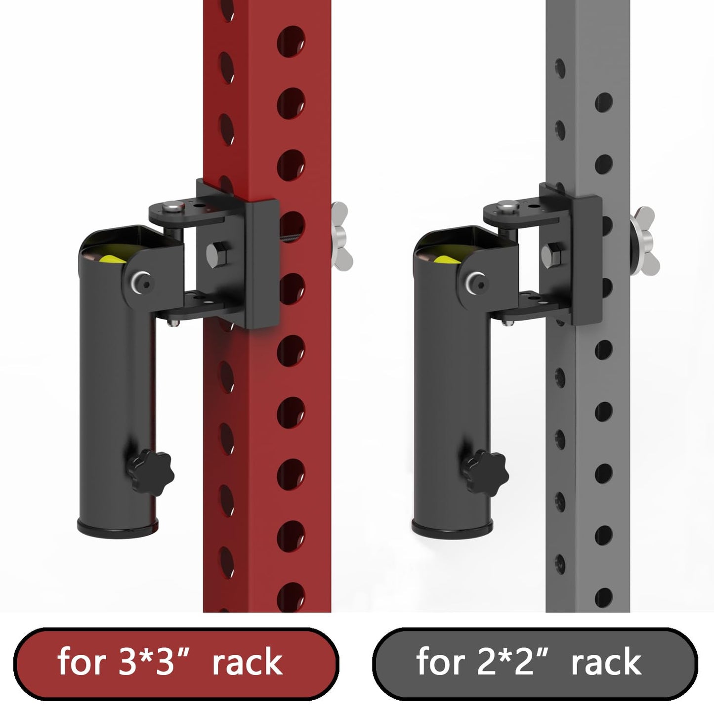 SYL Fitness Rack Mounted Landmine Attachment, T-Bar Row Landmine Base, Fit 2x2 inch & 3x3 inch Square Tube Power/Squat Rack (New Model-(2 * 2″))