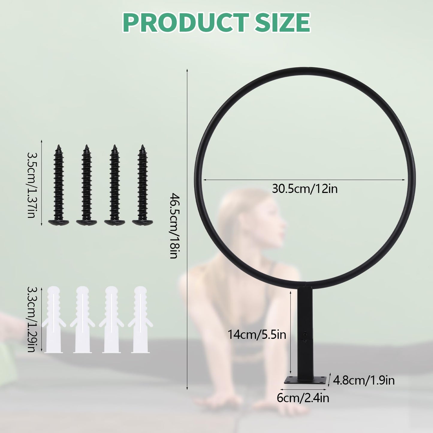 Large Stability Ball Storage Rack Exercise Dall Wall Holder Yoga Studio Gym Exercise Ball and Equipment Organizer(3 pcs)