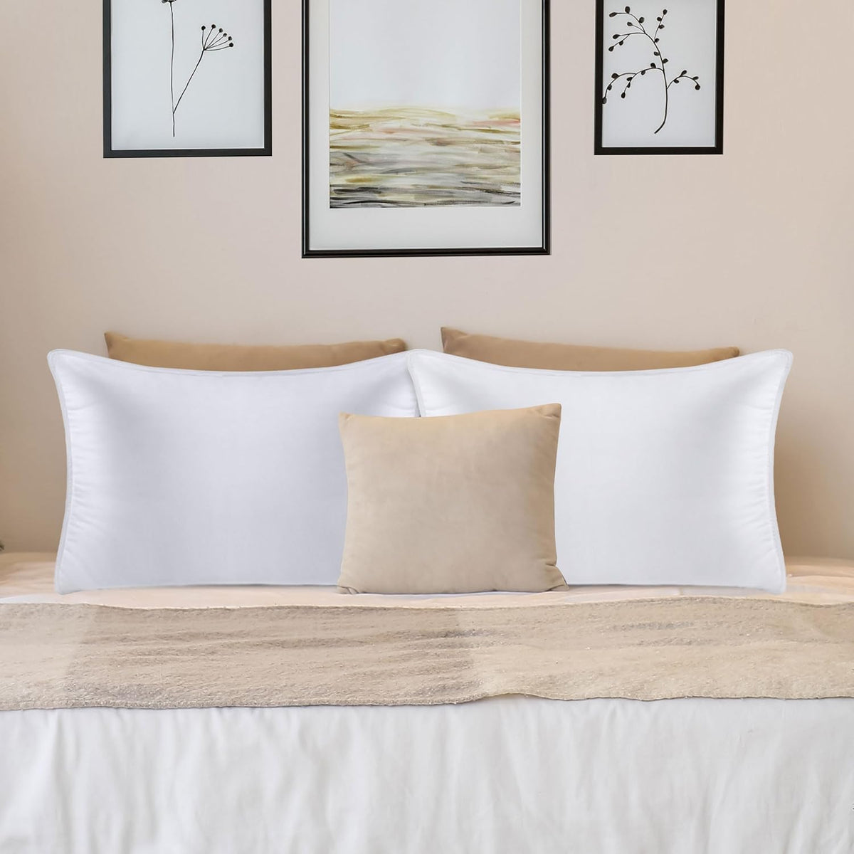 Utopia Bedding Queen Size Bed Pillows - Set of 4 Cooling Hotel Pillows for All Sleep Positions