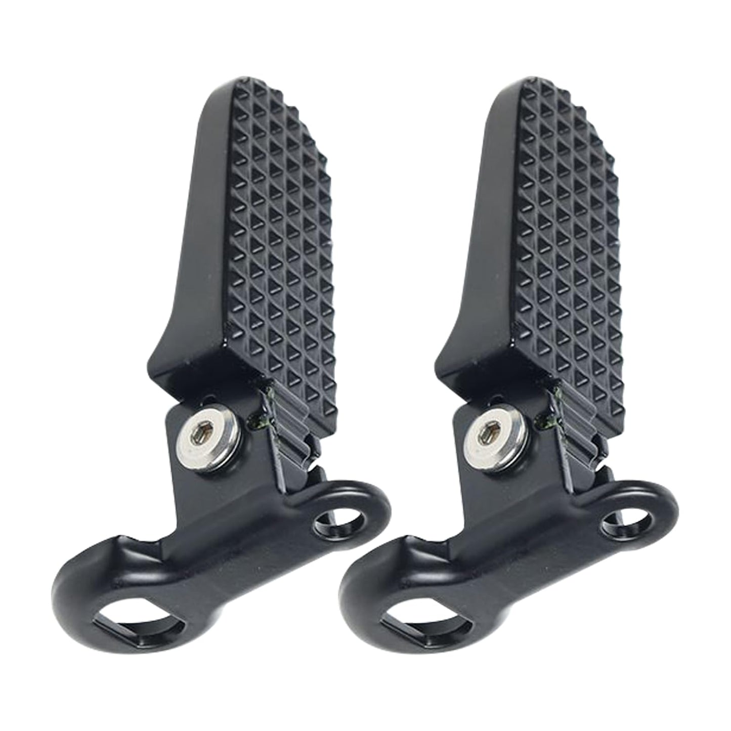 Frinovalt 1 Pair of Bike Foot Pegs, Non-Slip Bike Pegs Aluminium Foldable Bicycle Footrests for E-Bike, Mountain Bike, Folding Bicycle(Black)