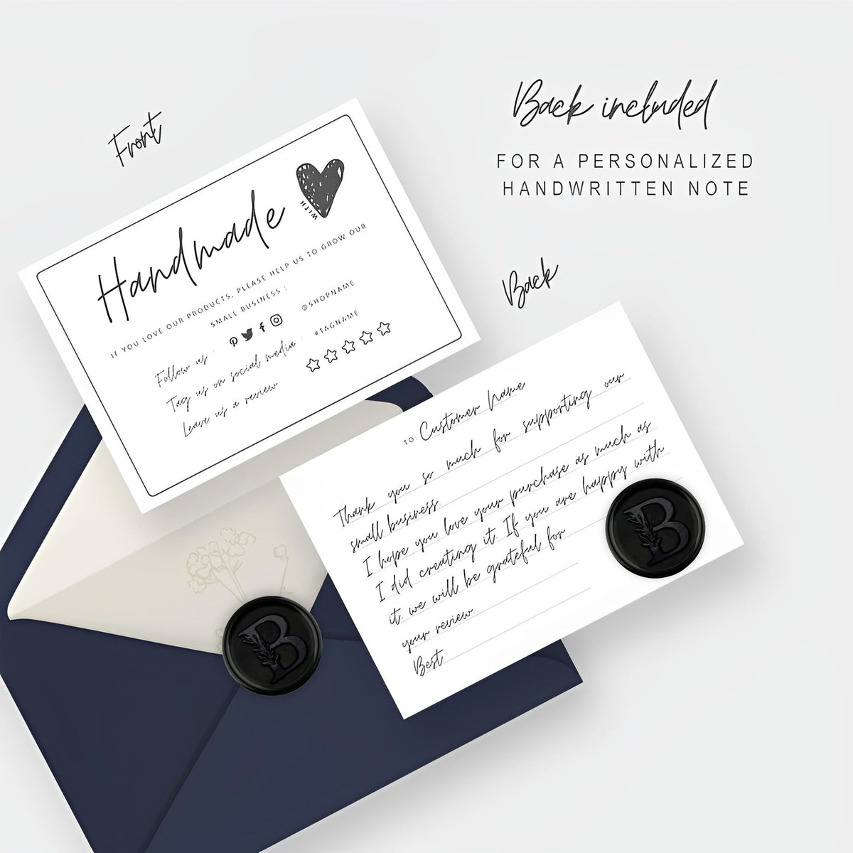 50Pcs Black Wax Seal Stickers Handmade Vintage Botanical Leaves Adhesive Letter Wax Stickers for Wedding Party Invitations, Envelope, Gift Wrap, Christmas(Initial N, Black)