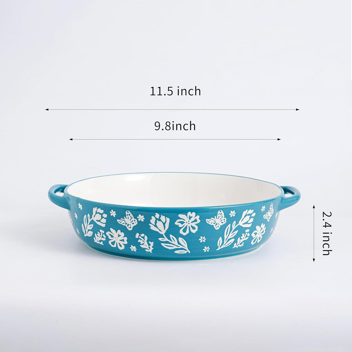 Wisenvoy Ceramic Pie Pan - Non-Stick Deep Dish Pie Plate | 9.8 Inches Porcelain Bakeware