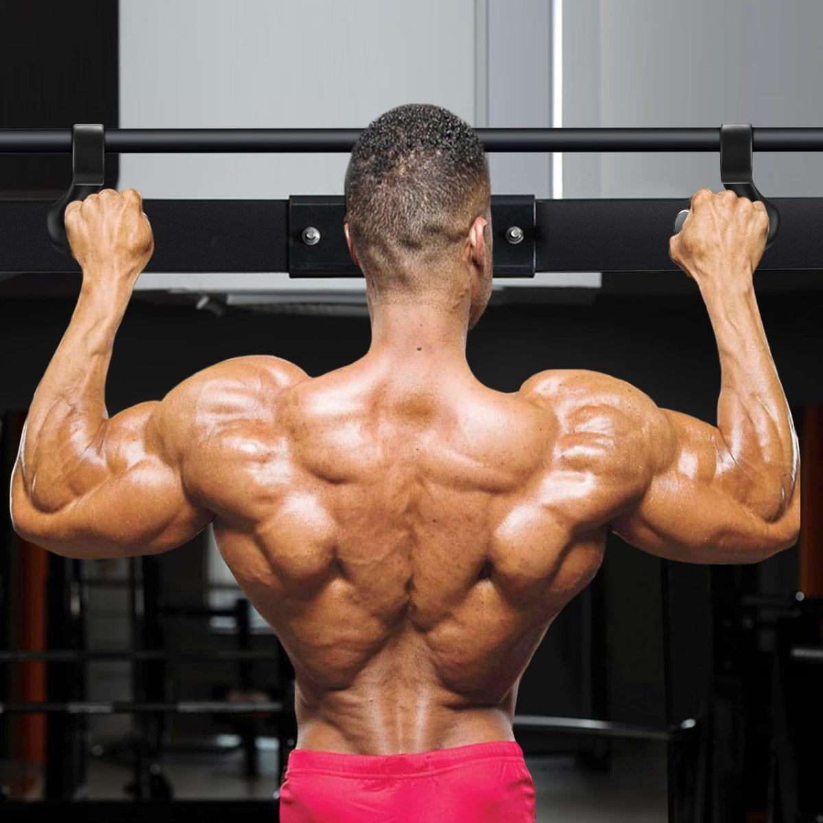 Rolitwils Neutral Grip Pull Up Handles - Heavy Duty Multi-Purpose Handles for Pull Ups & Deadlifts - Ergonomic Workout Handles & Exercise Machine Attachments with Premium Grips