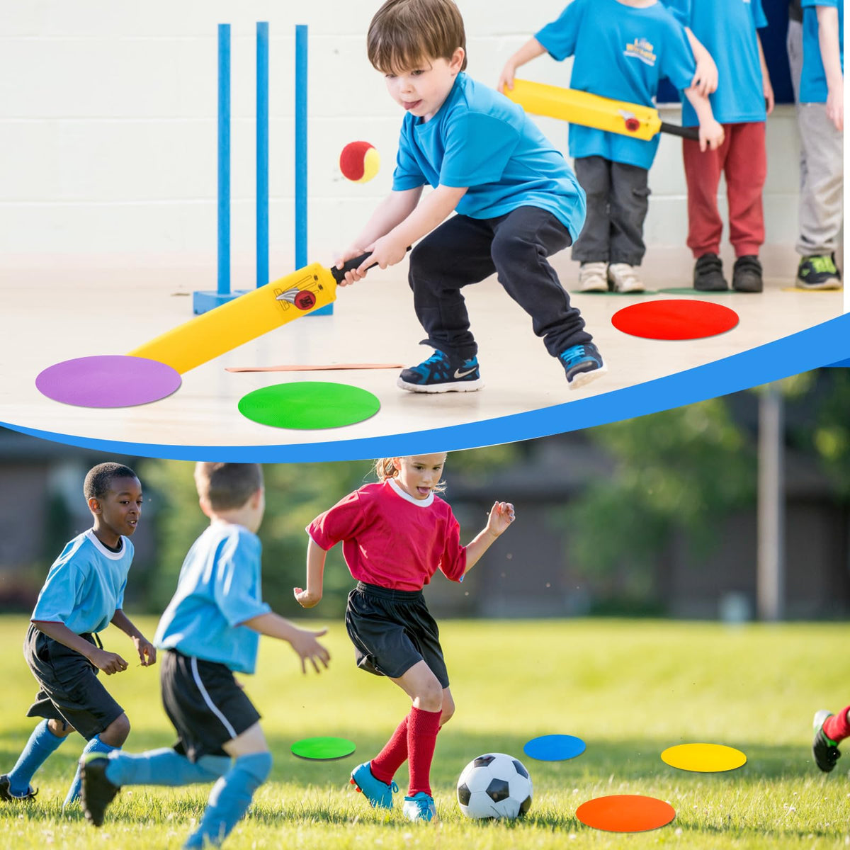 WildTracks 9 inch Spot Markers Flat Field Cones, Non Slip Rubber Agility Markers Flat Field Cones for Soccer Basketball Sports Speed Agility Training (18 pcs)