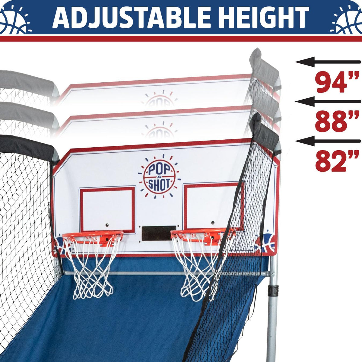 Pop-A-Shot Official Home Dual Shot Basketball Arcade Game - Blue (Blue)