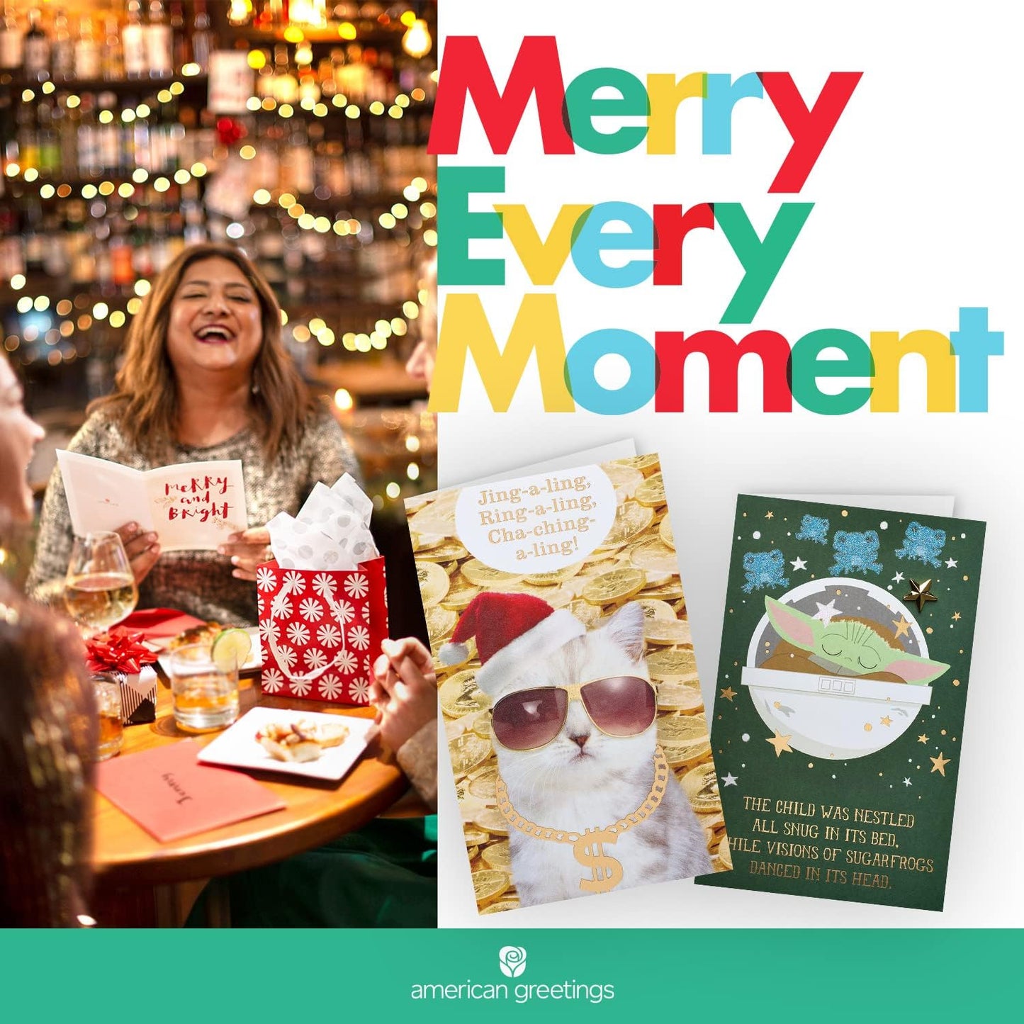 American Greetings Holiday Cards - Happy Moments Marshmallow Man Design | 12-Count Boxed Set