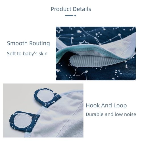 Insular Baby Swaddle Wrap - Adjustable Soft Cotton Swaddling Set for Newborns | 3 Pack, Space Design (0-3 Months)