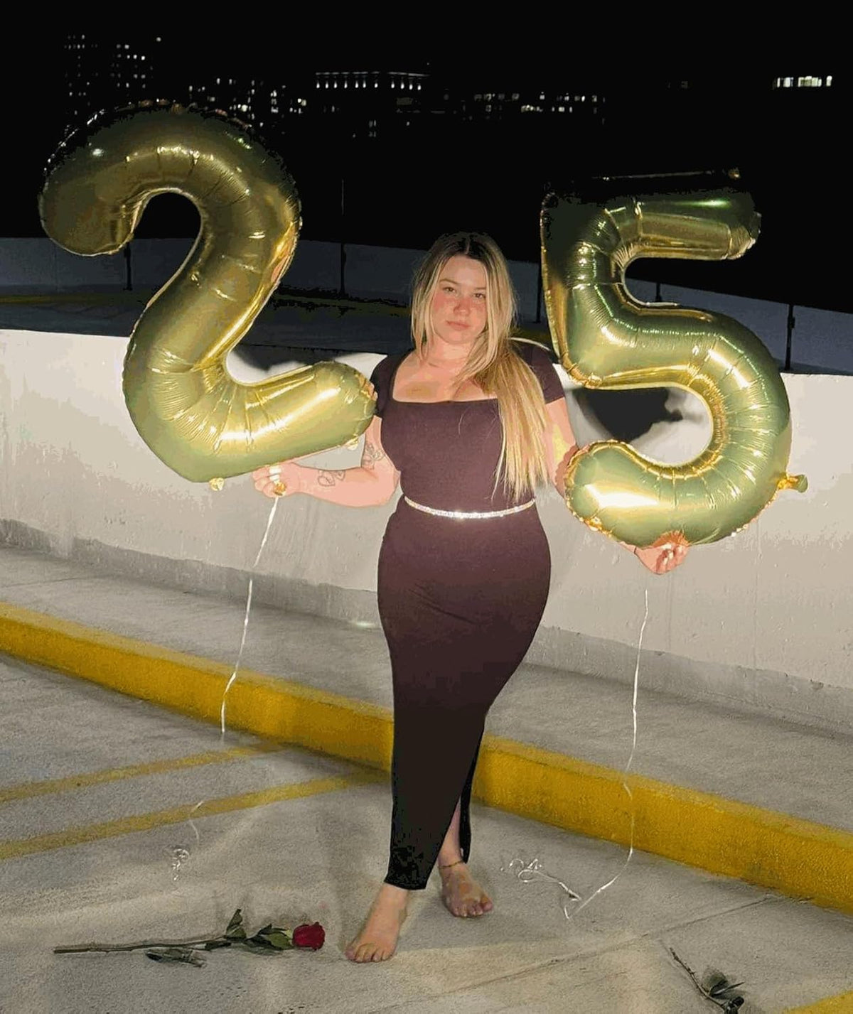 Light Gold Number 6 Balloon - 40 Inch Giant Foil Balloon for 6th Birthday Party Decorations