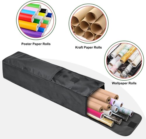 Christmas Wrapping Paper Storage Containers - 30 Inch Gift Organizer for 9 Rolls | Durable 600D Fabric