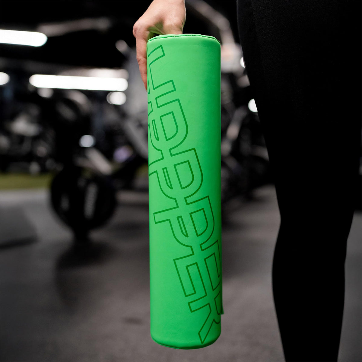 UPPPER Barbell Pad for Hip Thrusts and Glute Bridges - 1.5” Thick Foam for Comfort and Support, Secure Hook-and-Loop Closure - Fits Olympic & Standard Bars | Premium Fitness Gear (Neon Green)