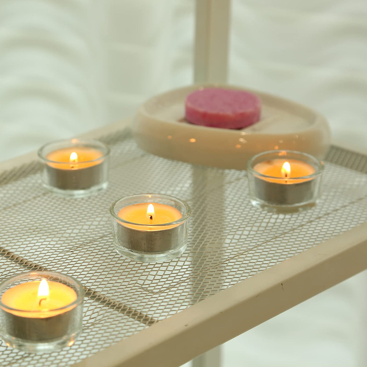 GOLDEAL 30 PCS Small Clear Glass Tealight Candle Holders,Tealight Holders Bulk Use for Weddings Parties Dinner,for 1.5" Tealight. as Well as Candle Mould…