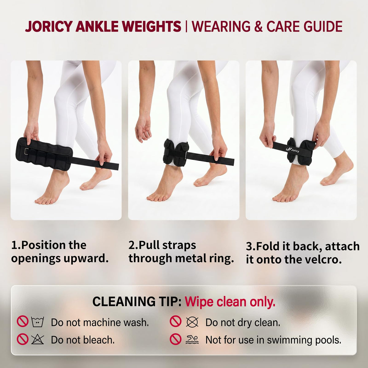 Adjustable Ankle Weights for Women Men 1/2/3/4/5/6/8/10/12/20 LBS 1 Pair Wrist Leg Arm Weights with Removable Weight, Strength Training Weight for Jogging, Walking, Running, Fitness (black, 3lbs Pair (1.5lb Each Weight))
