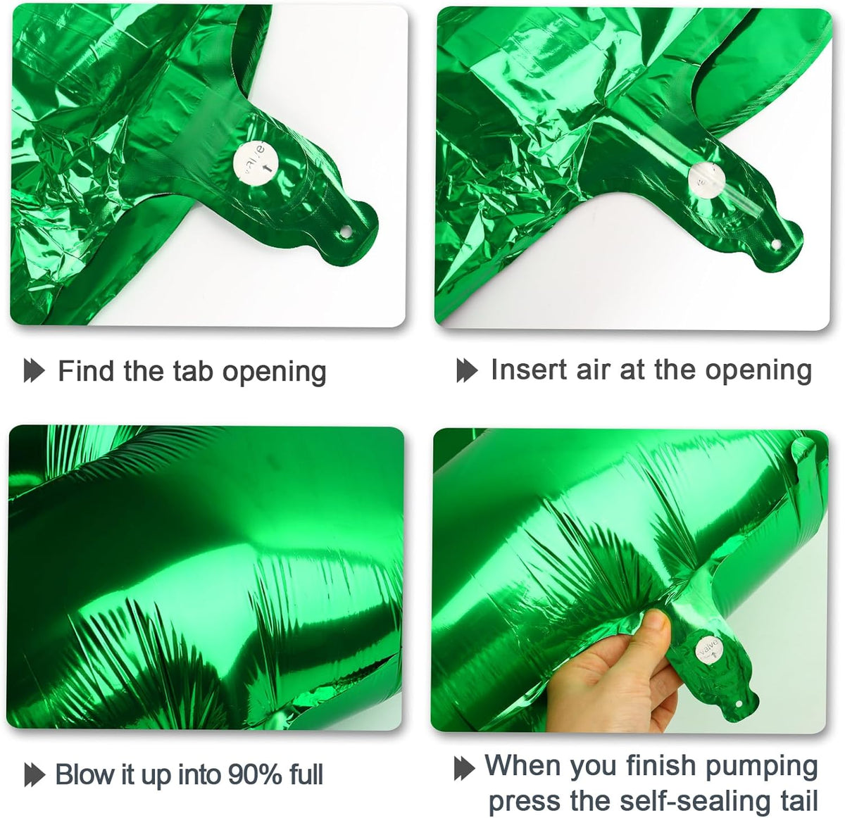 Skiennix Jumbo Green Number 6 Balloon - Mylar Foil Helium Balloon for Birthday & Anniversary Decor