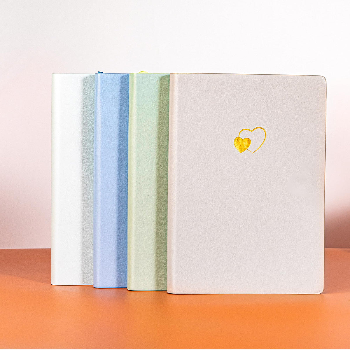 CAGIE Lined Journal Notebook for Women and Girls 256 Pages Cute Diary with Heart-Shaped Leather Journals for Writing A5 Soft Cover Notebooks for Work School (05 Moon Ash, A5)