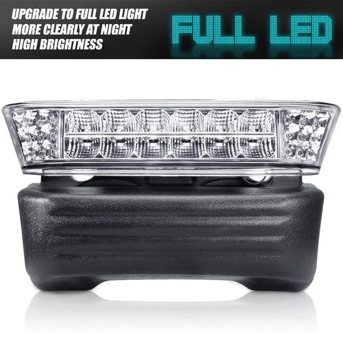 Gaoerfu-CP 12V Club Car Precedent LED Head Light with Bumper, For 12V Precedent Electric Golf carts LED Head 2004-UP