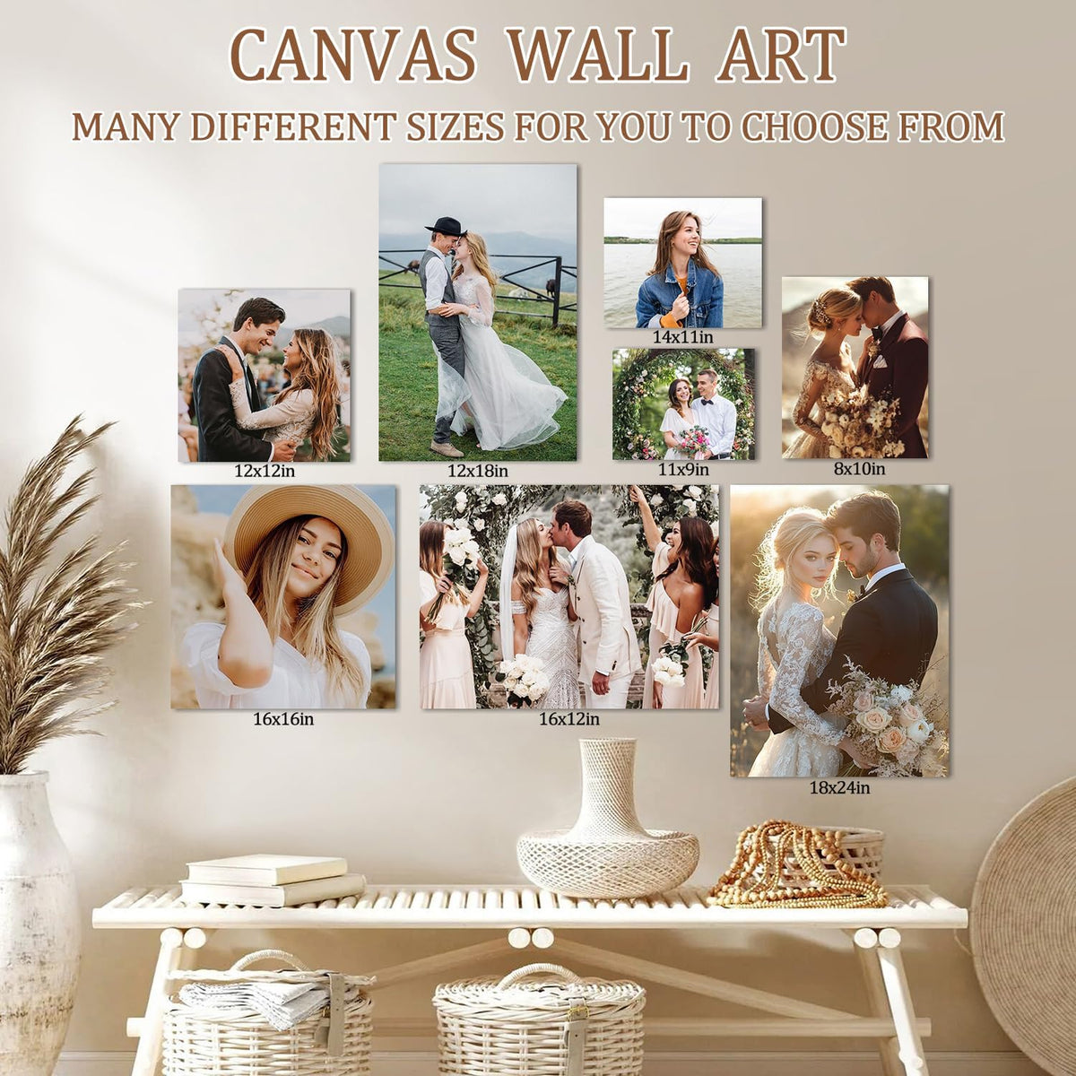 AbcCustomize Canvas Prints - Personalized Wall Art for Bedroom & Living Room Decor | Custom Photo Gifts