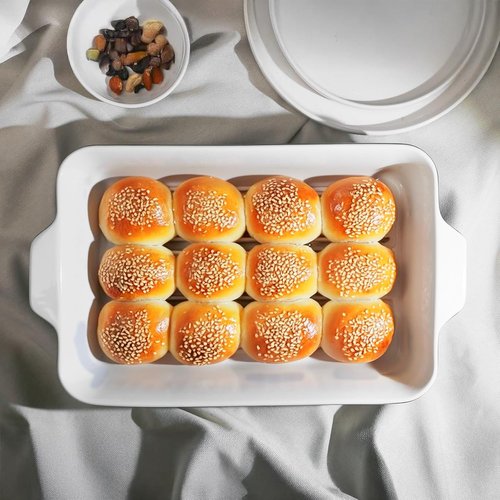 DOWAN 9x13-Inch Ceramic Casserole Dish - Large 4.2 Quart Baking Pan with Handles | Ideal for Lasagna & Home Cooking