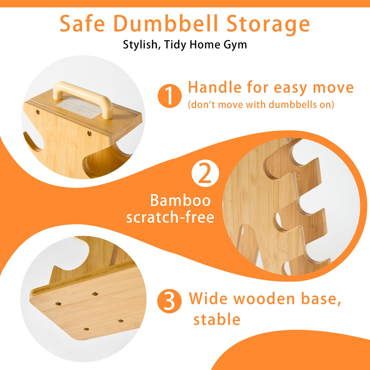 Wooden Dumbbell Rack Stand Gift for Fitness Lovers, Compact A-Frame Weight Holder for 8-15lb Dumbbells, Stylish Space-Saving Organizer for Home Gym (Dumbbell Rack Stand Only)