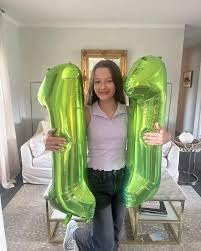 Number 9 Balloon by [Brand Name] - 40 Inch Light Green Giant Birthday Decoration for Girls