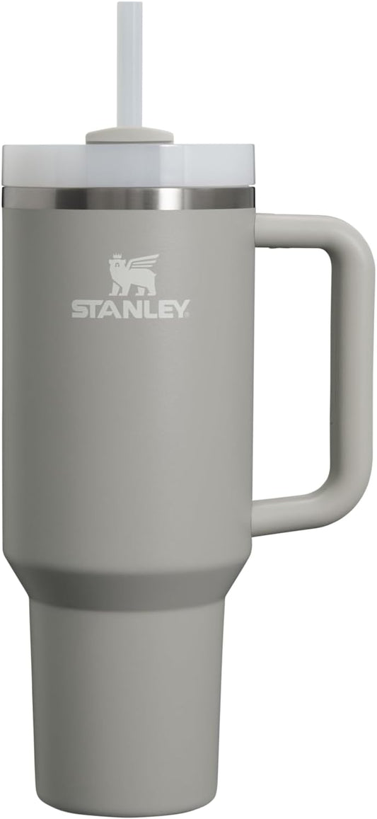 STANLEY Quencher H2.0 Tumbler - 40 oz Insulated Stainless Steel with Handle & Straw | BPA-Free | Ash