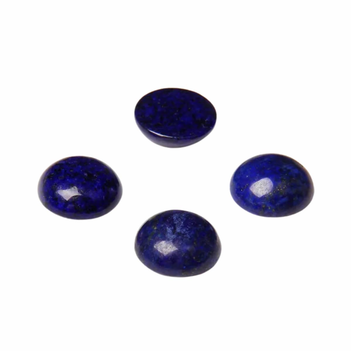 2TTFishoo 20pcs 8mm Natural Stone Lapis Lazuli Semicircle Smooth Cabochons Beads for Jewelry Making Rings Earrings Necklace Bracelet DIY Crafts