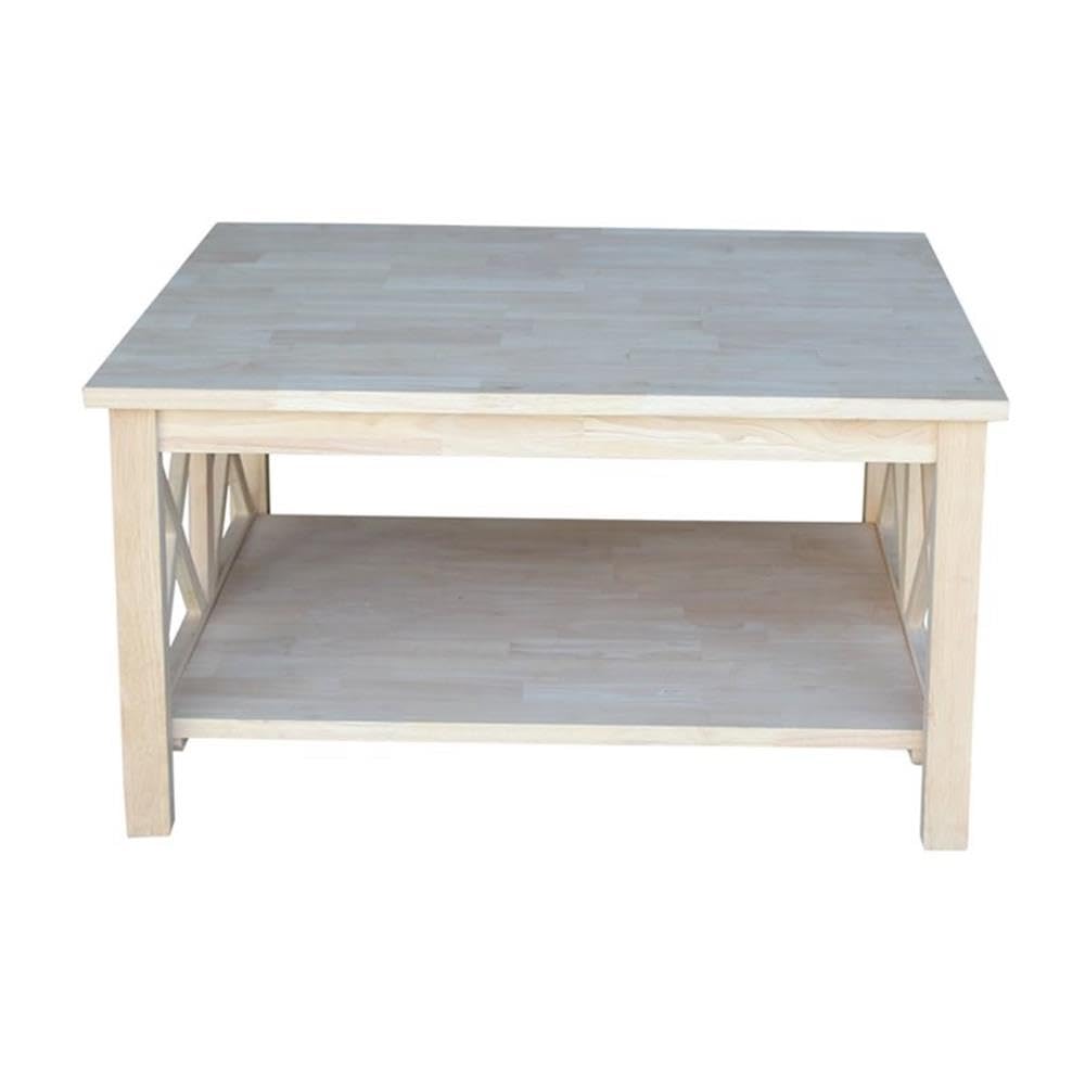 International Concepts Hampton Square Natural Wood Coffee Table