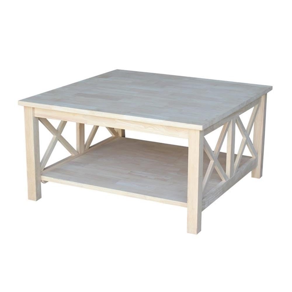 International Concepts Hampton Square Natural Wood Coffee Table