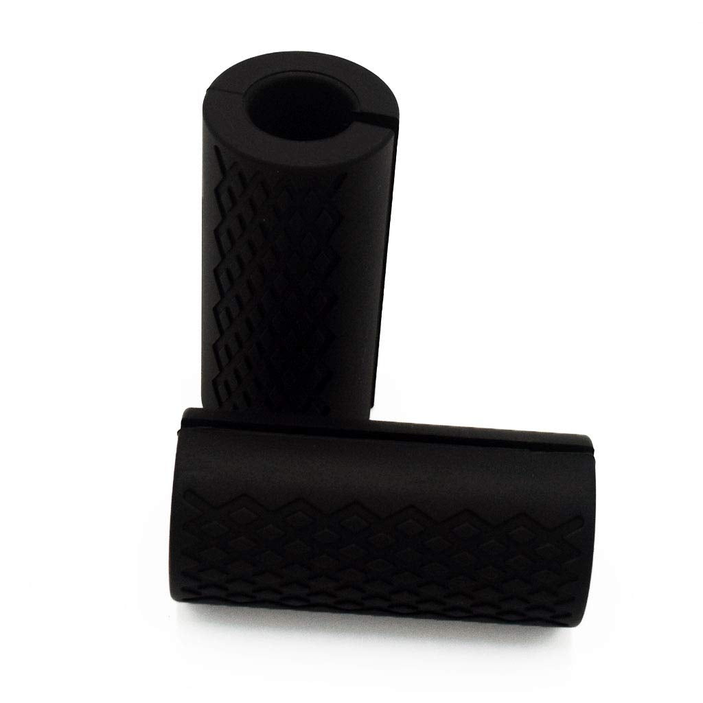 qibylift Pull Up Thick Bar Adapter, Weight Grip Bar Fit for Standard Barbell - Dumbbell Handle Grips, Silicone Rubber Barbell Grips for Weight Lifting Cable Attachments & Fitness Training (Black)