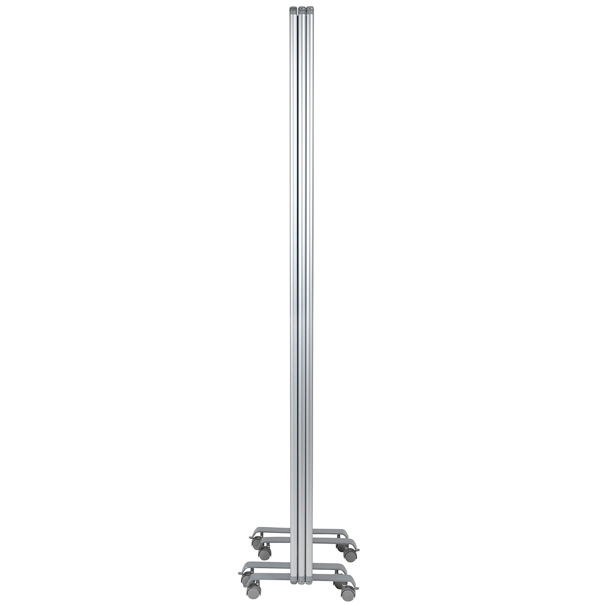 Flash Furniture Raisley 3-Section Mobile Magnetic Whiteboard and Cloth Partition, Rolling Dry Erase Board Room Divider, 72"H x 24"W