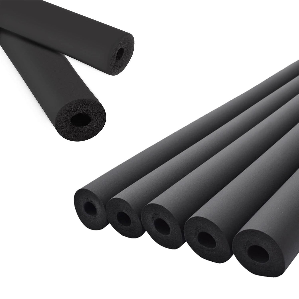 Pipe Insulation Foam Tube - 1/4" Foam Tubing for AC Unit, Guitar Stands, Exercise Machine Handle and Roof Rack, etc, 1/4"(6mm) ID 15/16"(24mm) OD - 6Ft