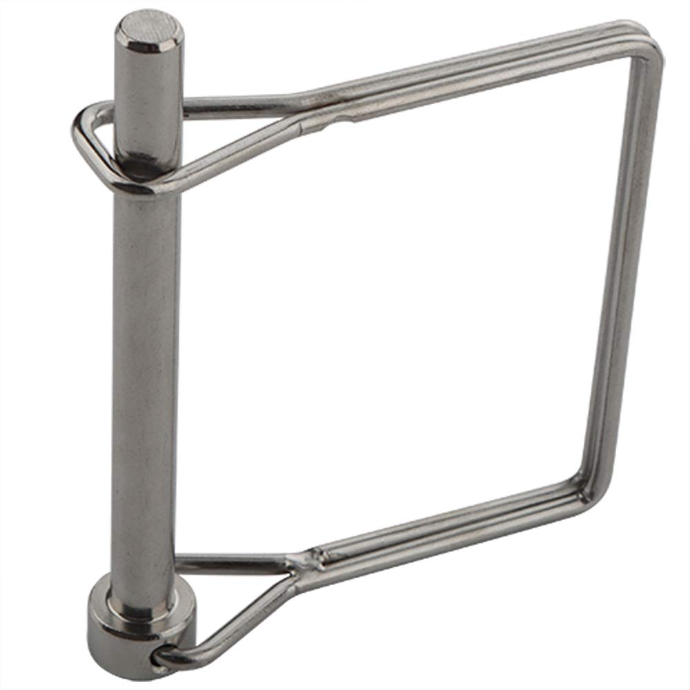 2 Pack Extended Square Safety Coupler Pin 1/4" x 2-3/4"(6.3mm x 70mm), Full Marine Grade 316 Stainless Steel Heavy Duty Shaft Locking Pin