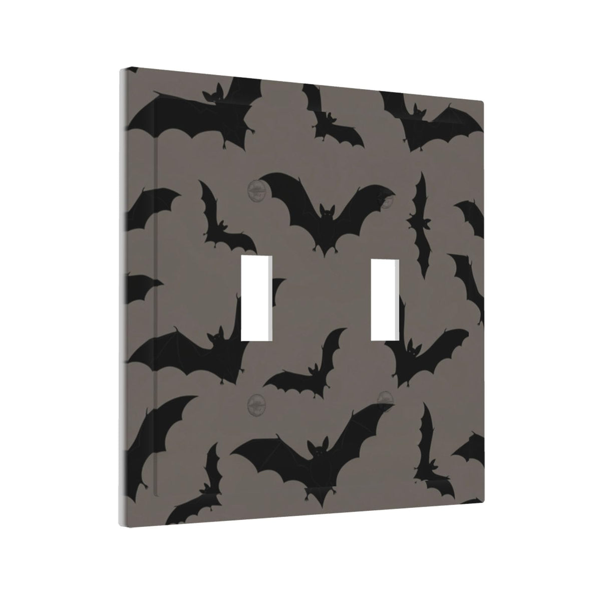 Moupodun Gothic Bats Light Switch Cover Plate Brown Decorative Halloween Toggle Light Switch Wall Plate Midsize 2-Gang 4.88" x 4.92" Double Switch Cover