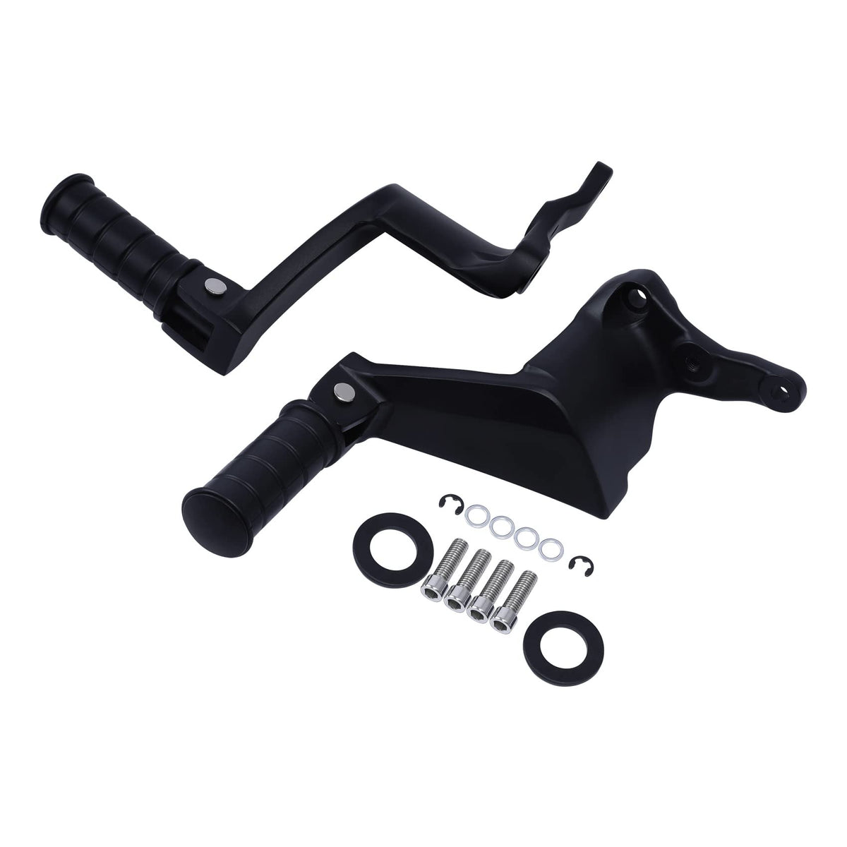 TCT-MOTORPARTS Passenger Pegs Pedal Footpegs Rests Mount Fit for Boardwalk High ball Victory Vegas Gunner Highball Kingpin Boardwalk Black 2008 13 17 16