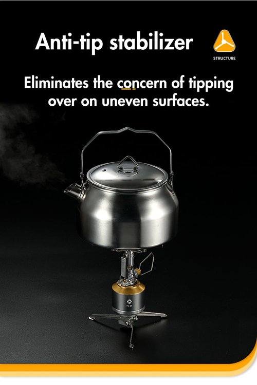 camping moon Stabilizer for Gas Lanterns, Anti-Tipping, Foldable, Stainless Steel TC-ST