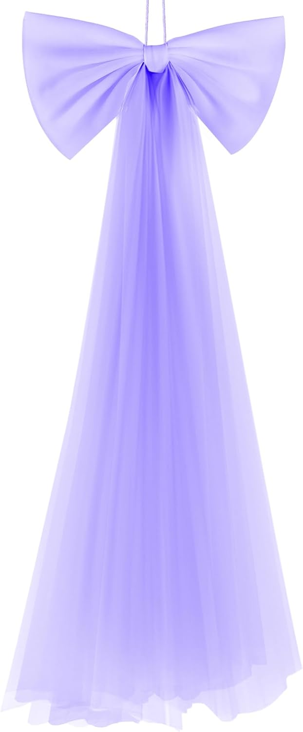 Zeyune Giant Purple Bow Party Decoration - 13.4 x 28.7 Inch Wall Decor for Birthdays, Weddings & Showers