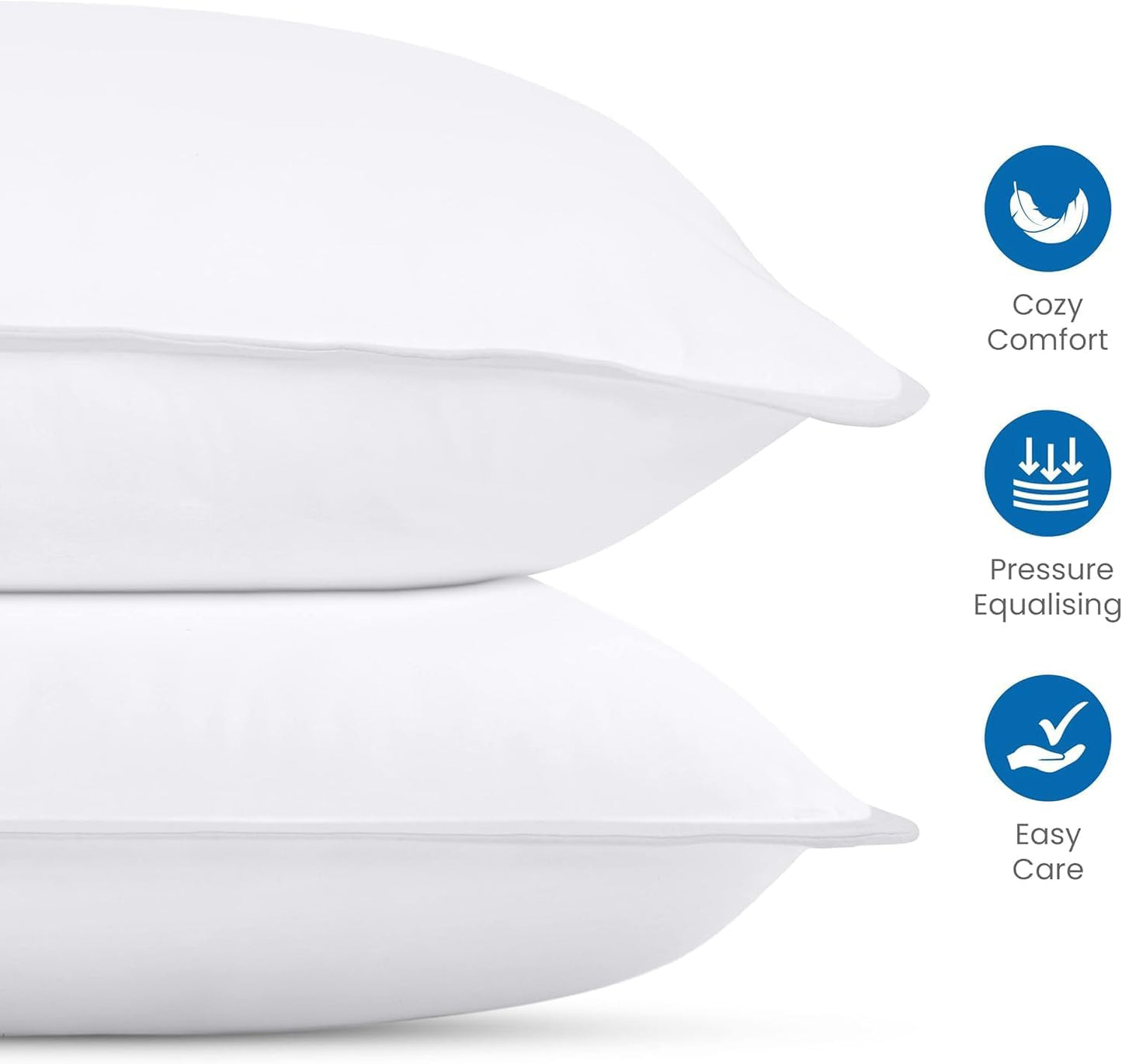 Utopia Bedding Queen Size Bed Pillows - Set of 4 Cooling Hotel Pillows for All Sleep Positions