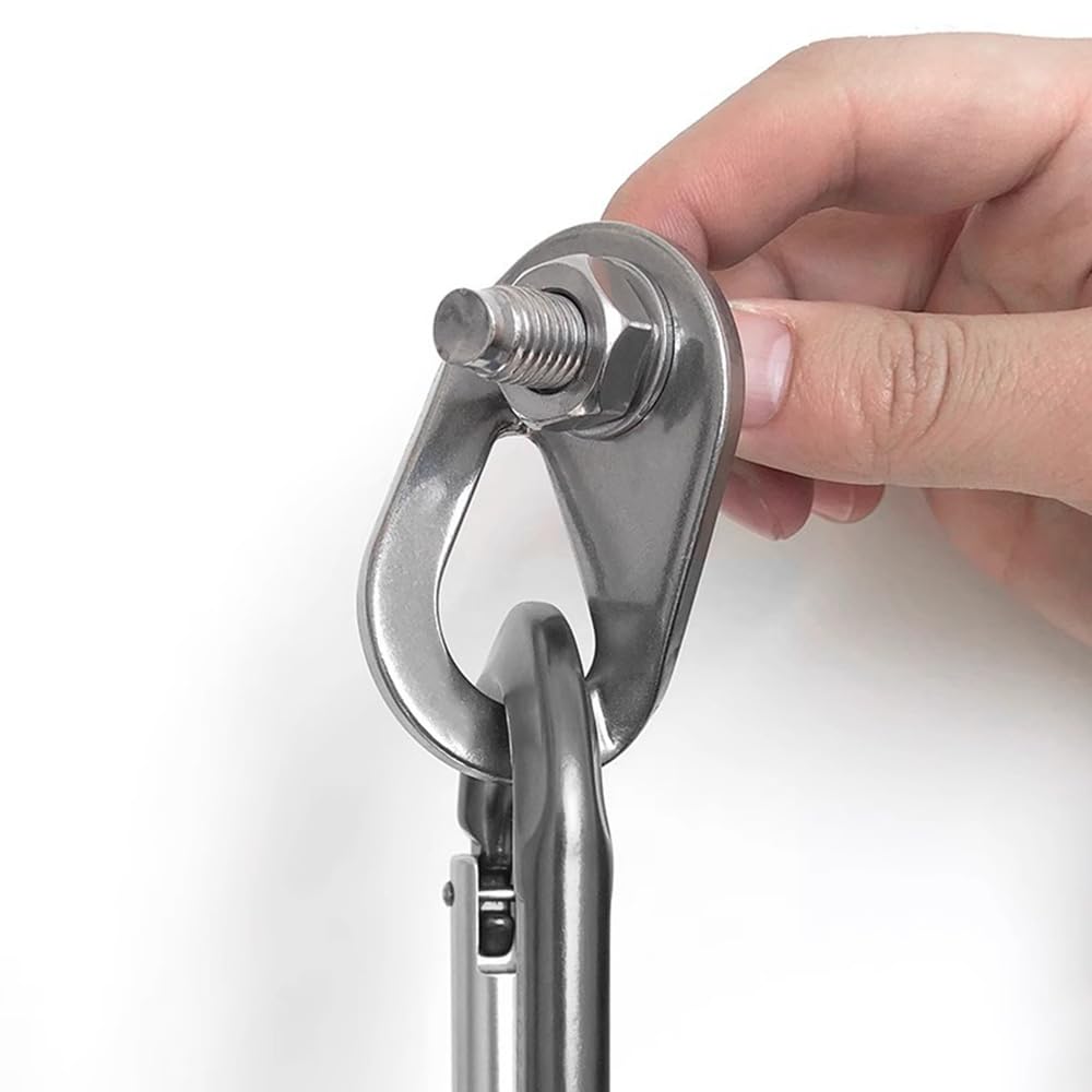 YERGOFE Climbing Holds Anchor Set - 6 PCS - Stainless Steel Bolt Hanger and Bolt Heavy Duty Climbing Holds Weight 2500KG for Indoor Outdoor Climb Train (12MM)