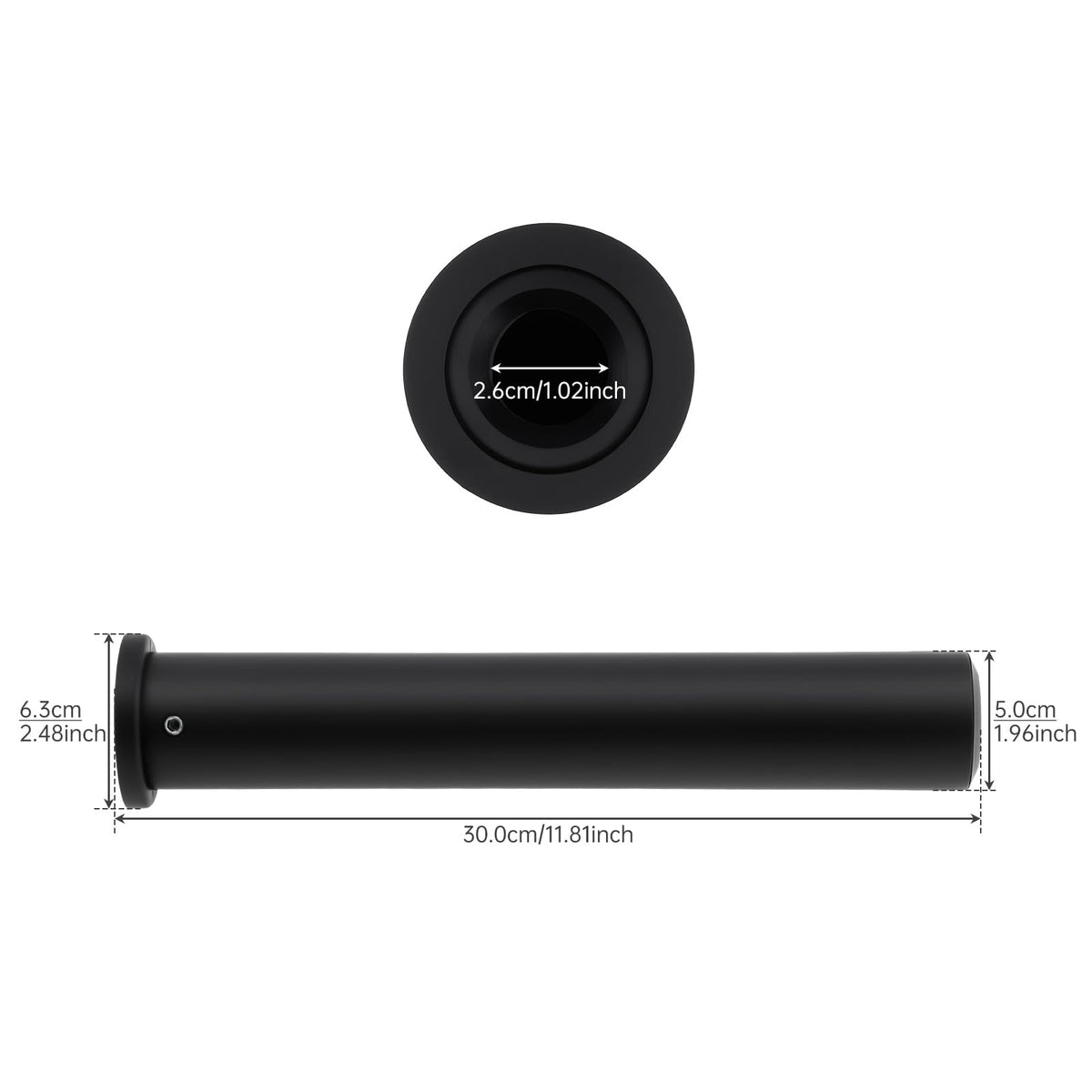 Tobefore 11-inch Olympic Adapter Sleeves - Heavy-Duty Nylon Converters for 1-inch to 2-inch Standard Barbells and Dumbbells, 600-pound Capacity, Includes 2 Sleeves with 2 Wrenches