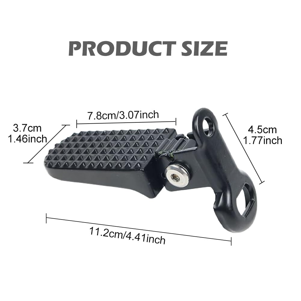 1 Pair Mini Bike Foot Pegs, Universal Bike Foot Rest, Aluminium Alloy Non-Slip Bikes Pegs, Folding Bikes Rear Pedals for Mountainbike, Folding Bicycle (颜色:Black)