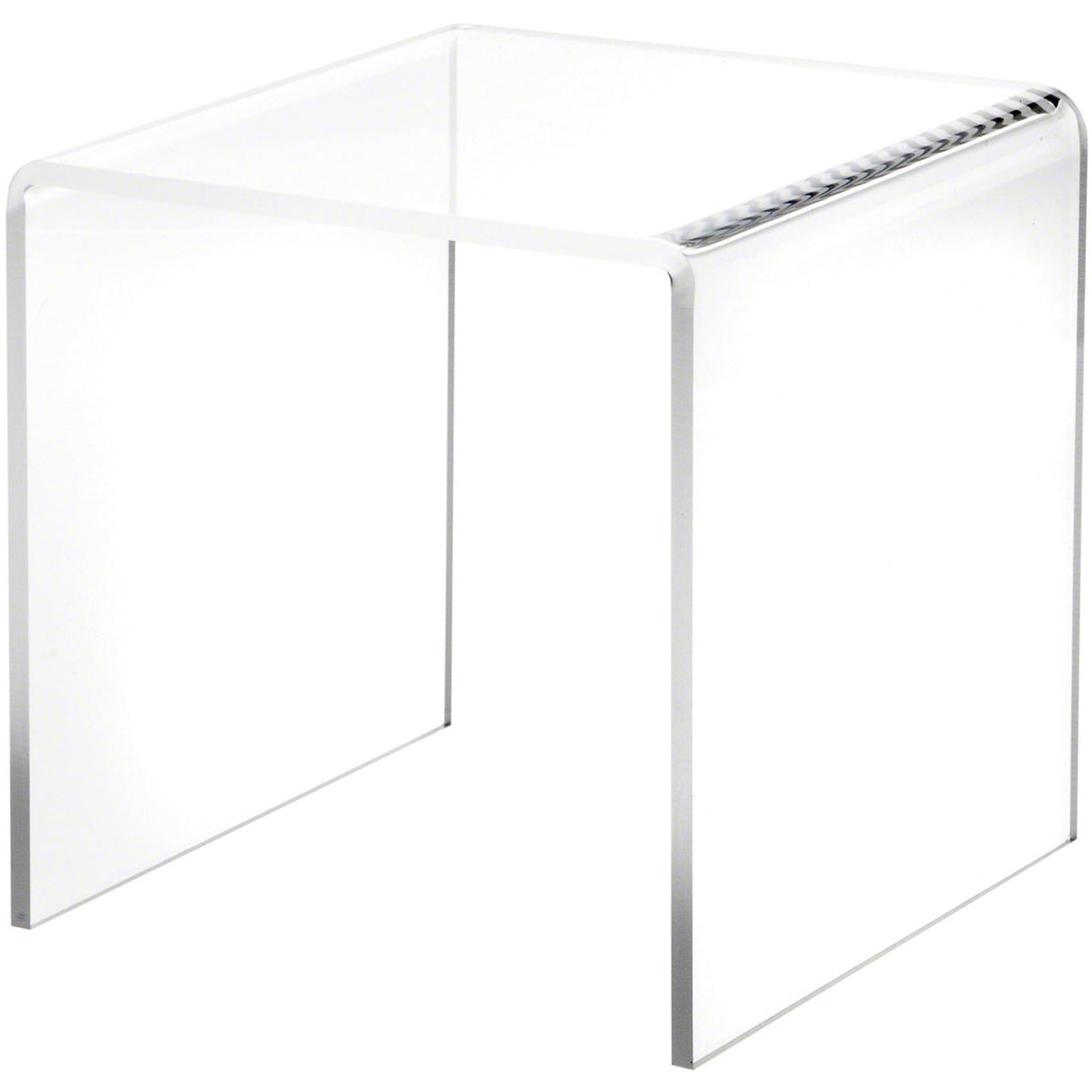 Plymor Clear Acrylic Square Display Riser, 7" H x 7" W x 7" D (1/4" thick)