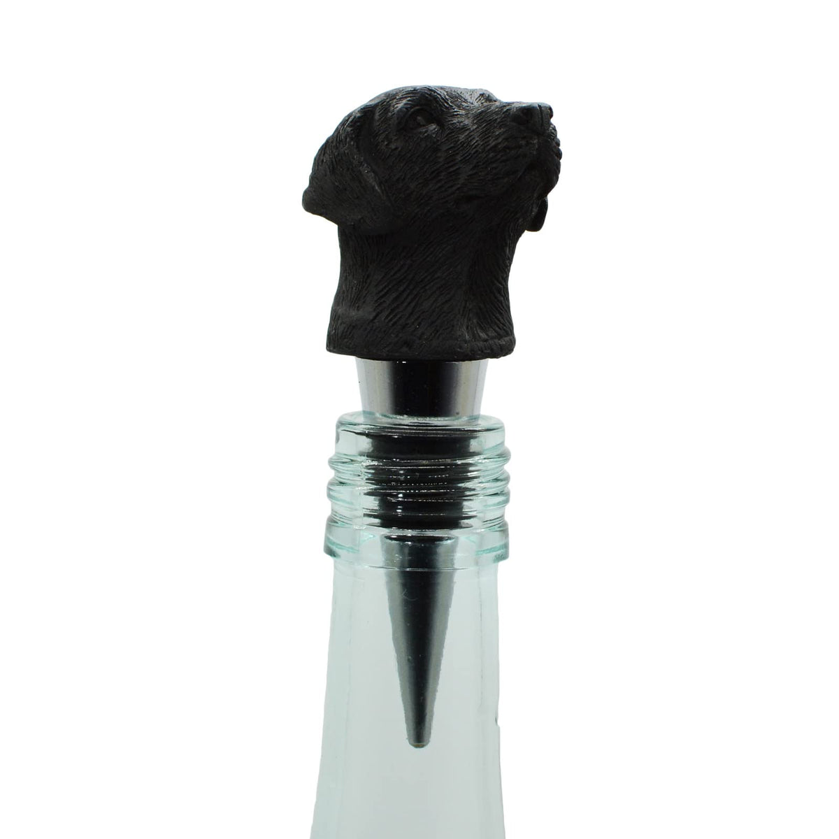 Labrador Retriever Dog Wine Bottle Stopper Decor Gift for Christmas,Thanksgiving,Black