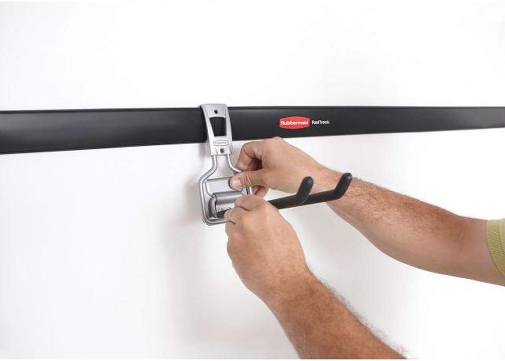 Rubbermaid Heavy-Duty Steel Wall Mounted Storage Rail - 48 Inch | 4 Pack for Home & Garage Organization