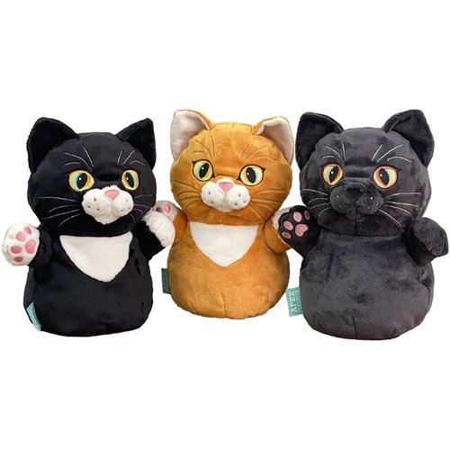dinofactory Black Cat Golf Head Cover - Cute Kitten Driver Headcover, 3D Plush Cat Golf Club Cover for 460cc Driver, Funny Golf Gift for Cat Lovers (Dark Gray)