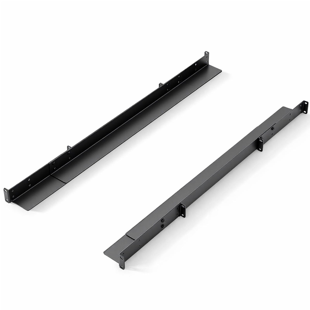 Shimeyao 1 Set 1U Rack Mount Rails Universal 4 Post Server Rack Rail Shelf 24-36 Inch Adjustable Depth 220 lb Capacity for 1U Server Shelf Computer Cabinets Network Equipment IT Accessories