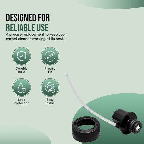 Bissell Selgo Replacement Cap & Straw Assembly - Compatible with Little Green Machine Models 1400B, 1400W, 3369, 3353, 3519, Black