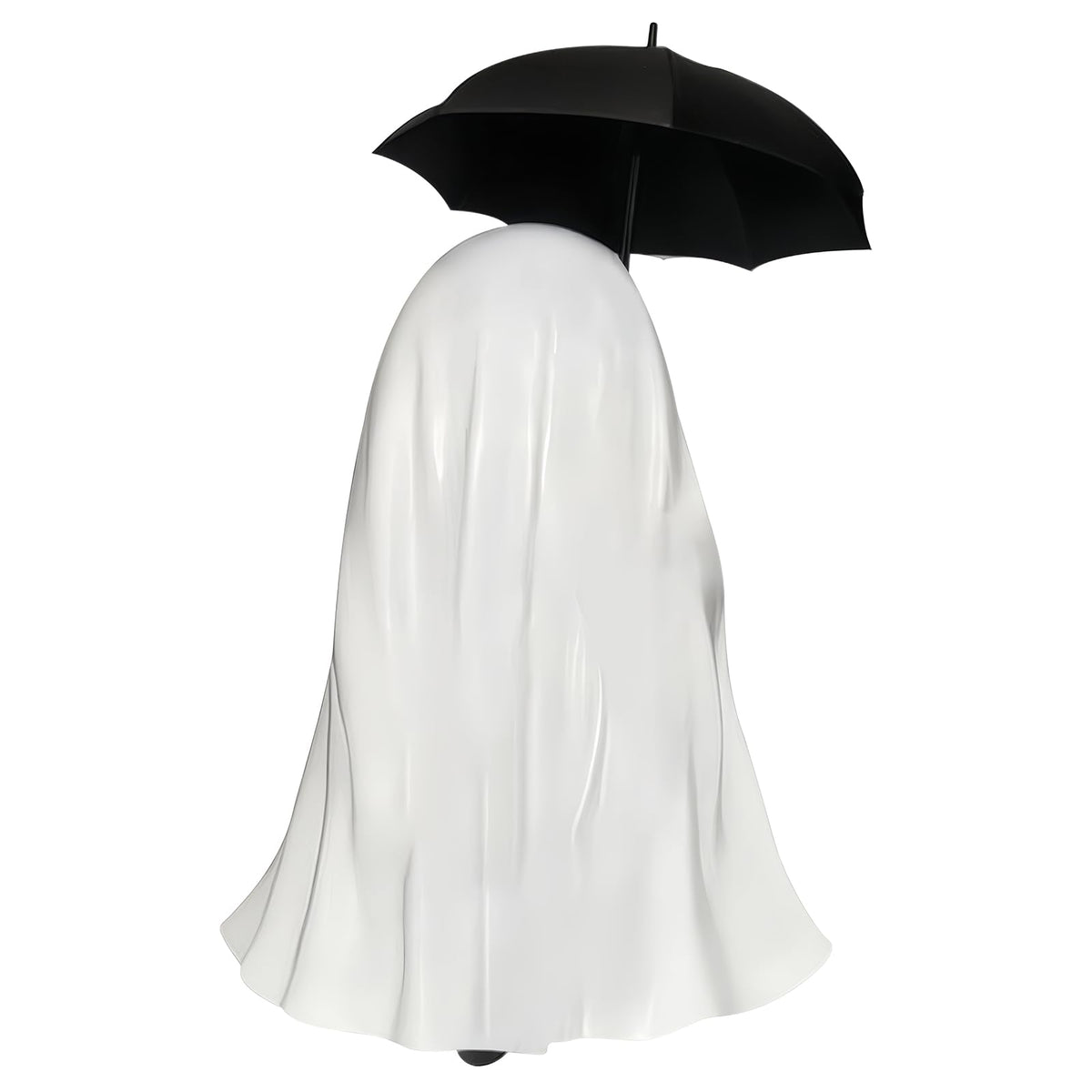 YYPLIAN Ghost Holding Black Cat Statue Halloween Ghost Figurines, Ghost Cat with Umbrella Figure for Home Tabletop Funny Decoration (Ghost Holding Umbrella)